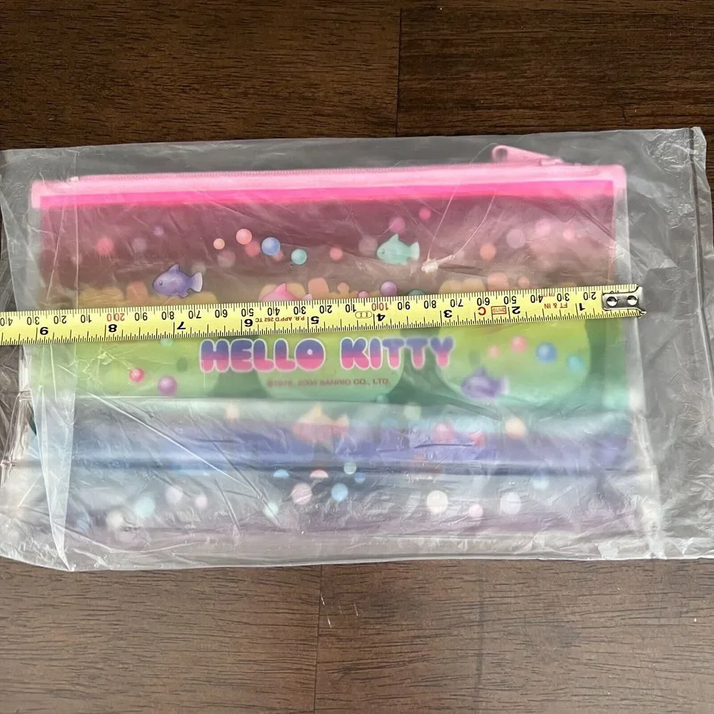 Vintage 2000 Sanrio Hello Kitty - Rainbow Fairy Zipper Bag Pencil pouch NWT‎ NEW